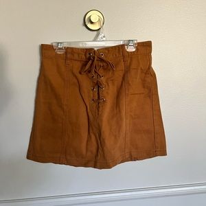 Forever21 camel denim skirt size M